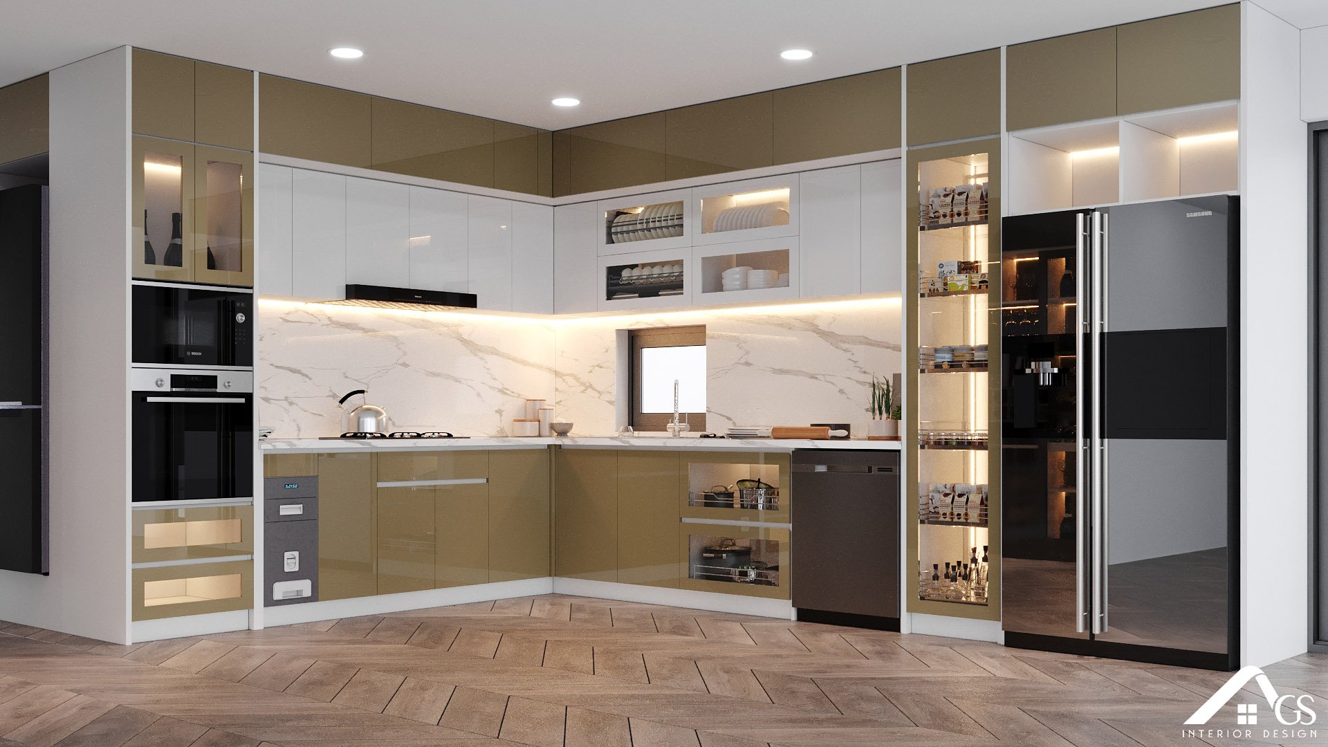 TỦ BẾP HIỆN ĐẠI NHÀ PHỐ ANH NGHÍA - BÌNH CHÁNH