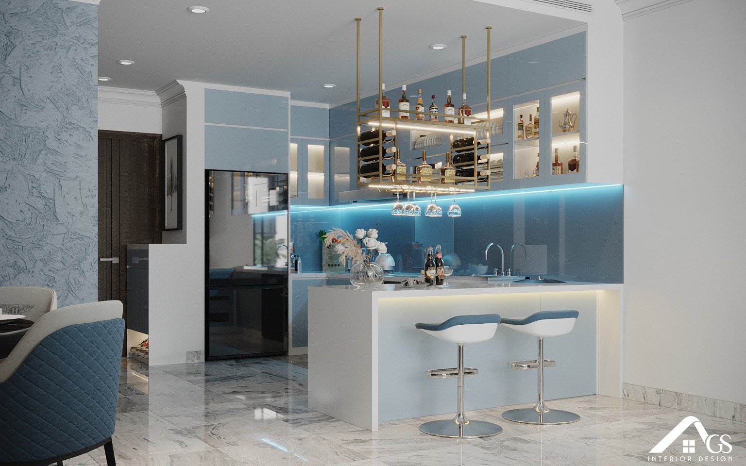 TỦ BẾP HIỆN ĐẠI NHÀ PHỐ CHỊ MINH - QUẬN 2