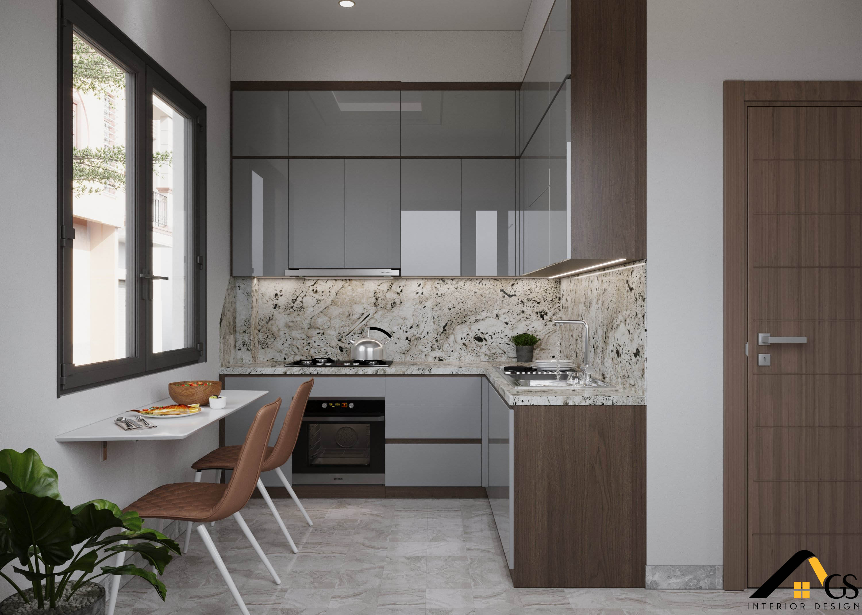 BẾP HIỆN ĐẠI NHÀ PHỐ ANH HUY - BÌNH PHƯỚC