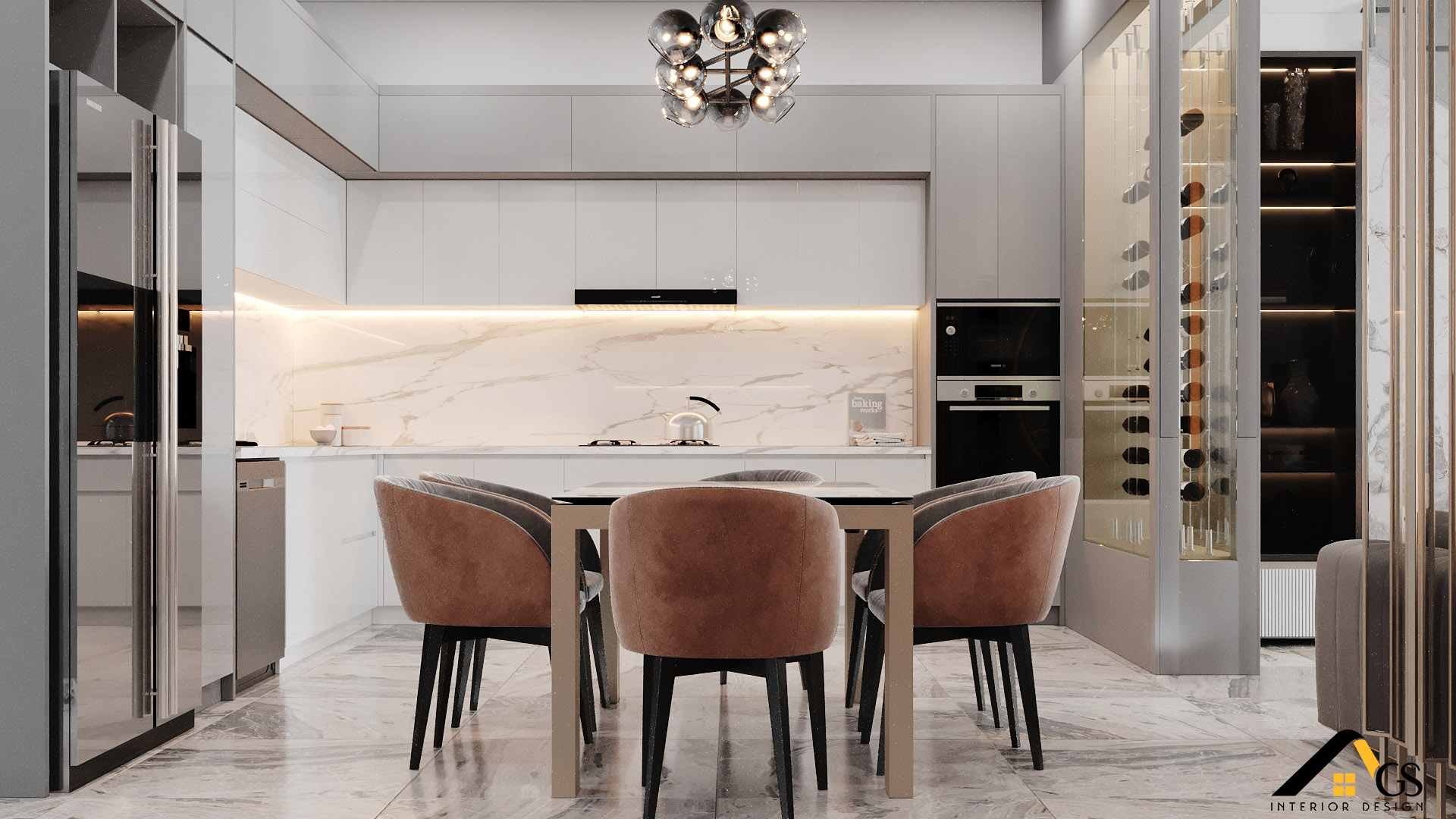 BẾP HIỆN ĐẠI NHÀ PHỐ CHỊ TRANG ĐỒNG XOÀI